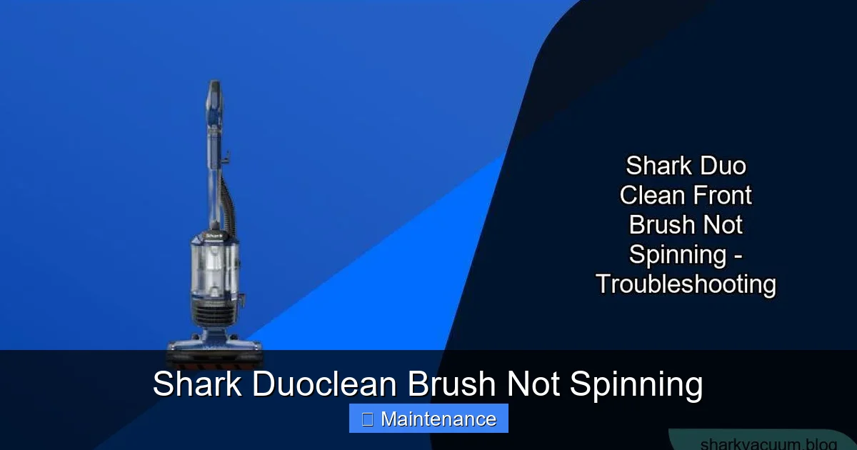 Shark Duoclean Brush Not Spinning