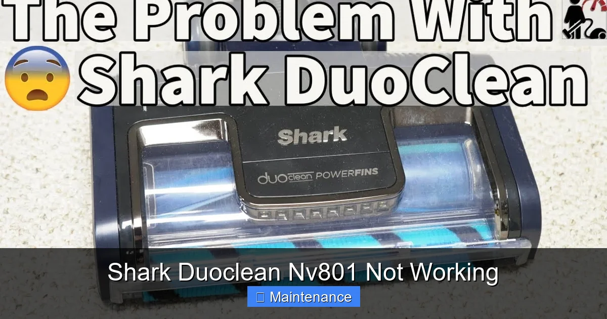 Shark Duoclean Nv801 Not Working
