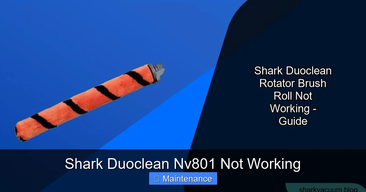 Shark Duoclean Nv801 Not Working