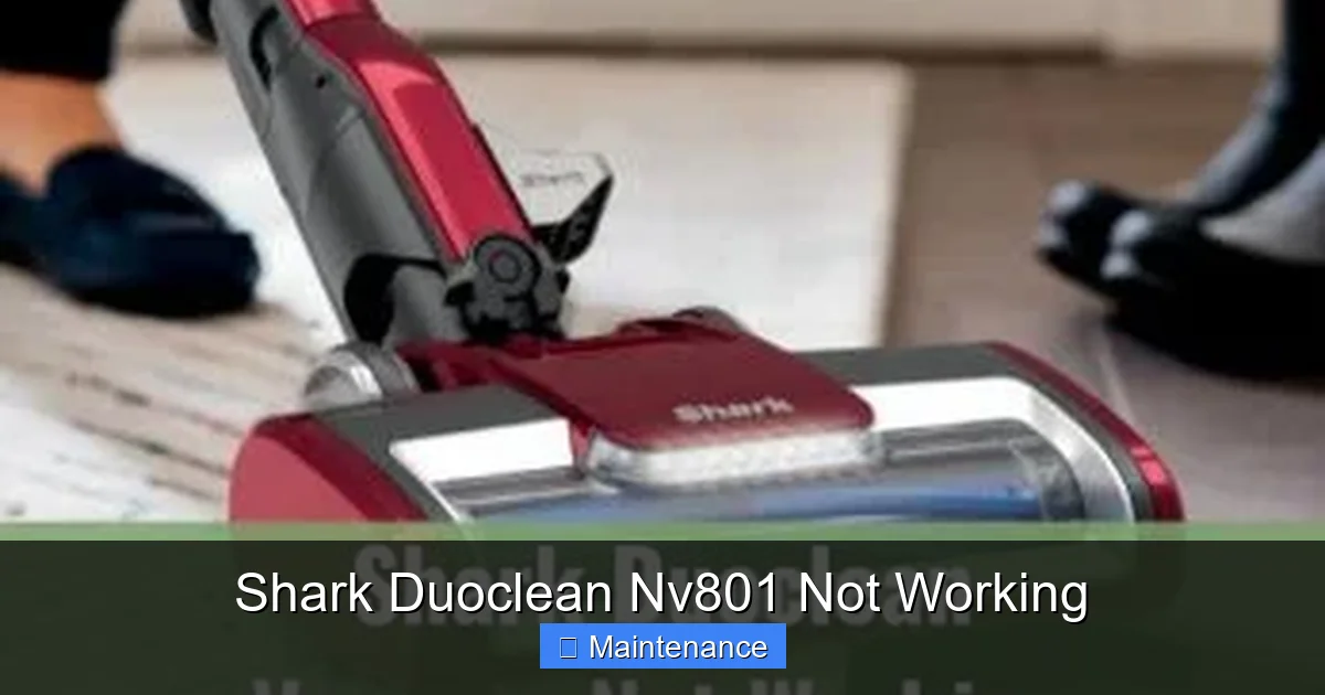 Shark Duoclean Nv801 Not Working