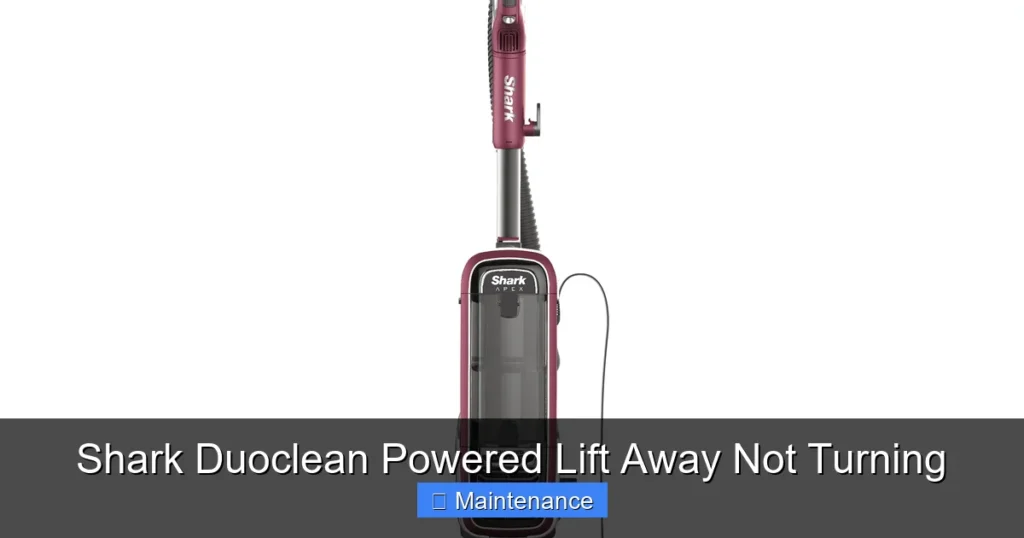 Shark Duoclean Powered Lift Away Not Turning