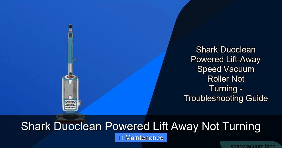 Shark Duoclean Powered Lift Away Not Turning