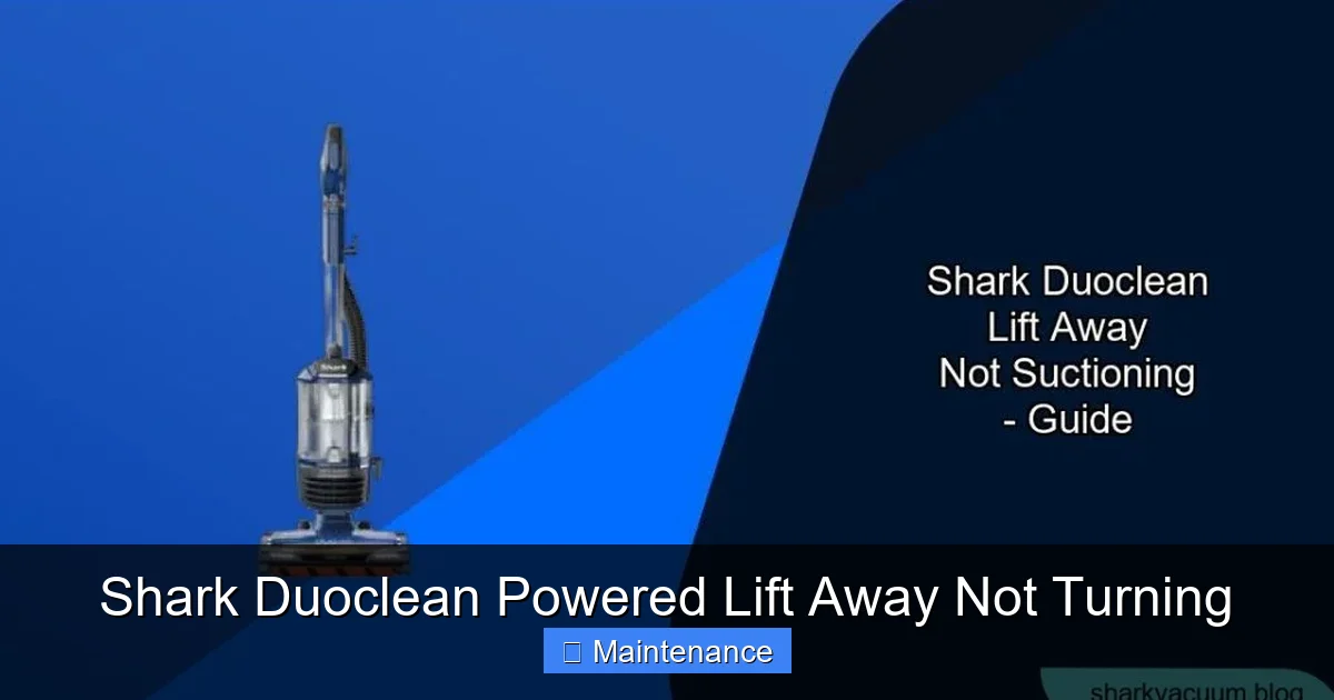 Shark Duoclean Powered Lift Away Not Turning
