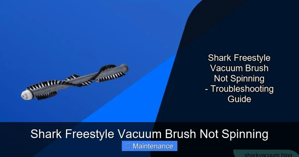 Shark Freestyle Vacuum Brush Not Spinning