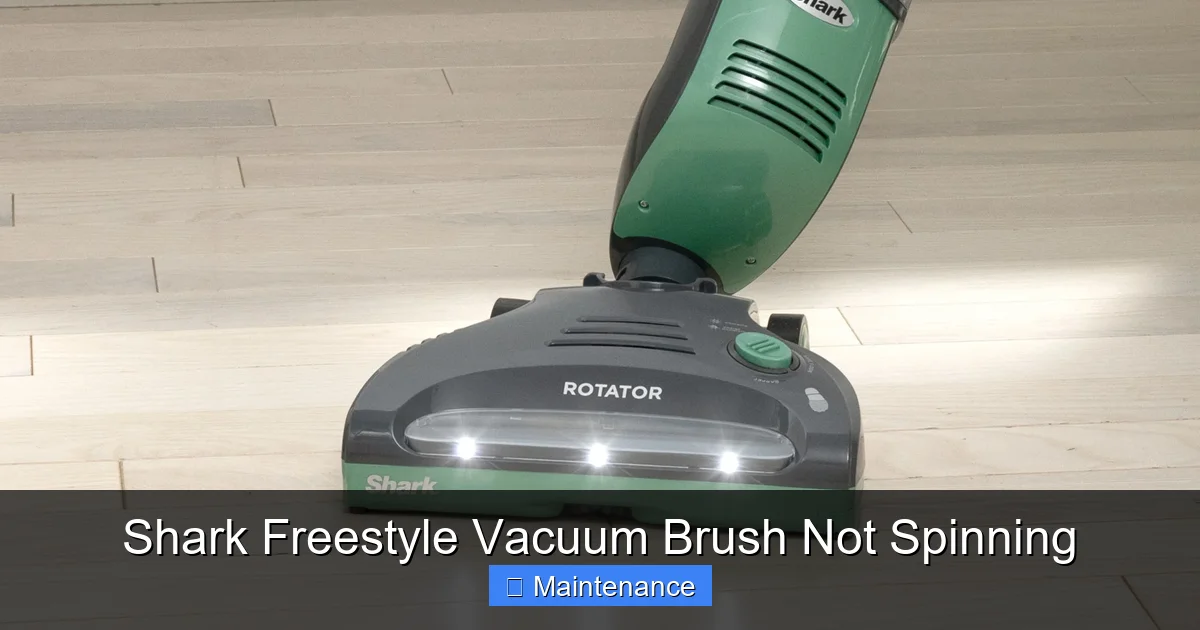 Shark Freestyle Vacuum Brush Not Spinning