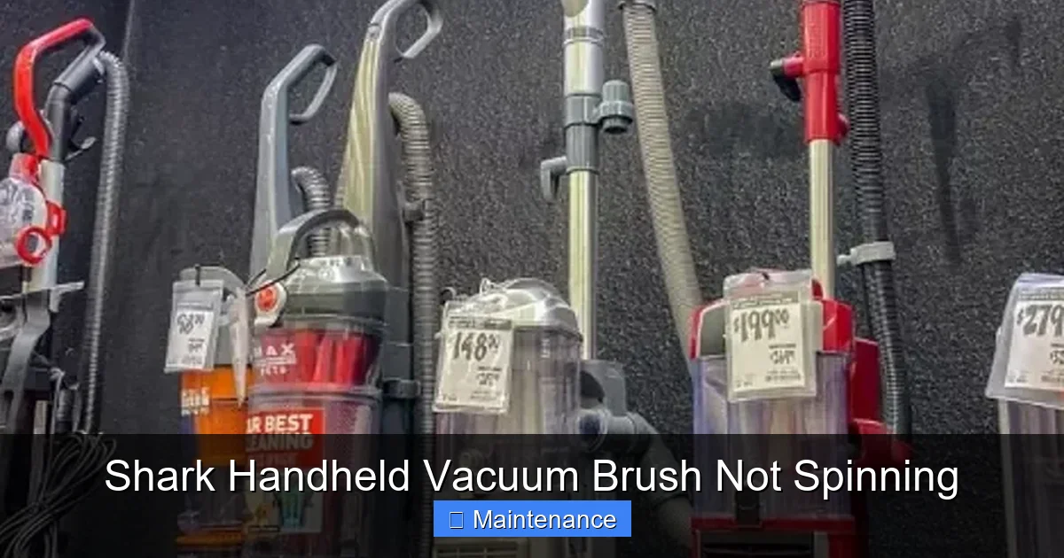 Shark Handheld Vacuum Brush Not Spinning