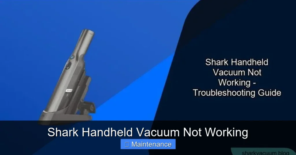 Shark Handheld Vacuum Not Working