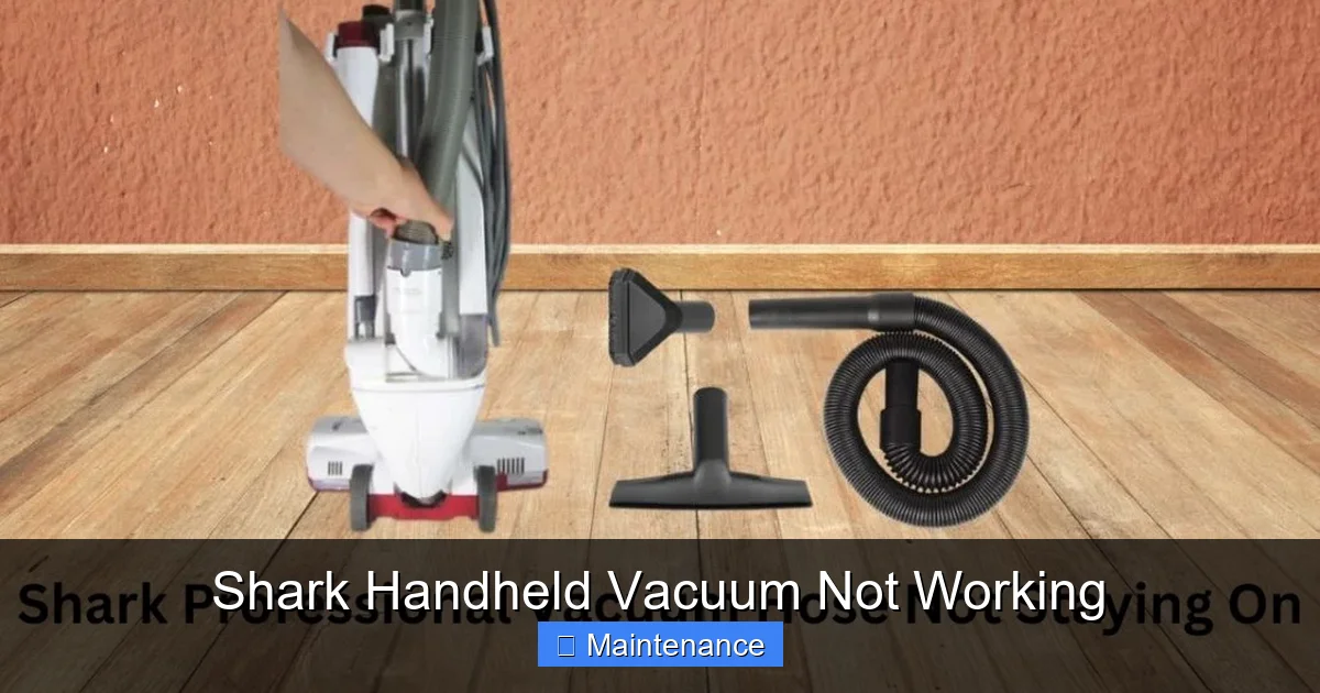 Shark Handheld Vacuum Not Working