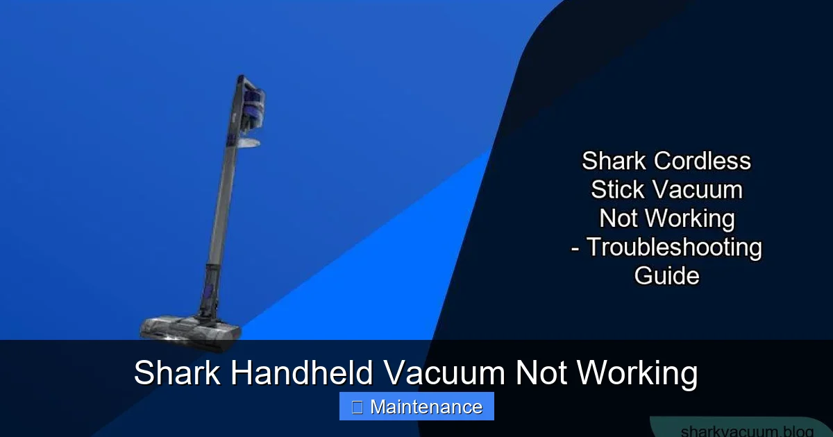Shark Handheld Vacuum Not Working