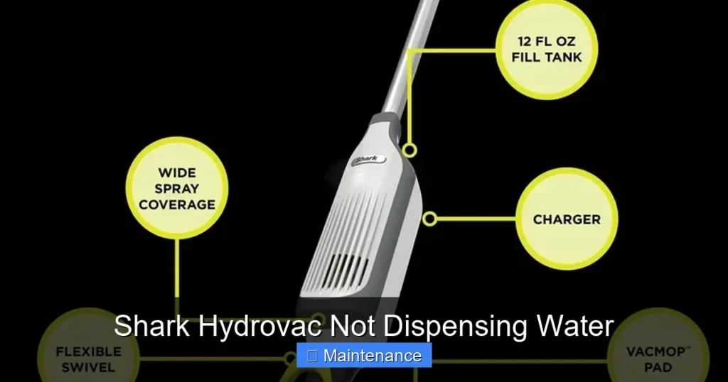 Shark Hydrovac Not Dispensing Water