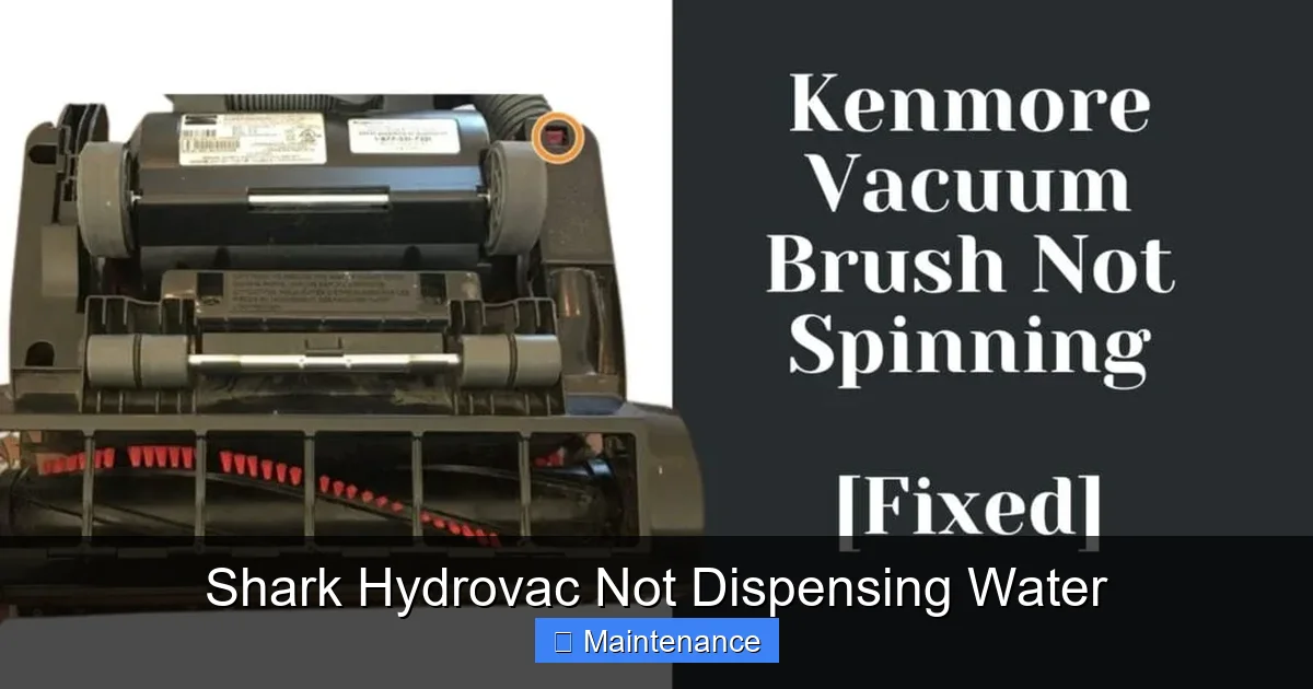 Shark Hydrovac Not Dispensing Water