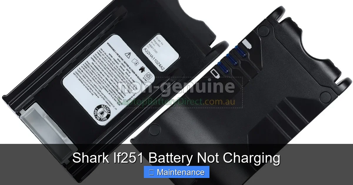 Shark If251 Battery Not Charging