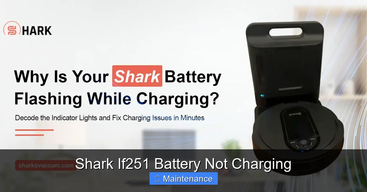 Shark If251 Battery Not Charging