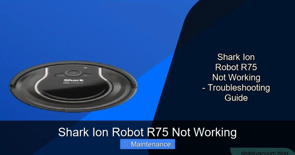 Shark Ion Robot R75 Not Working
