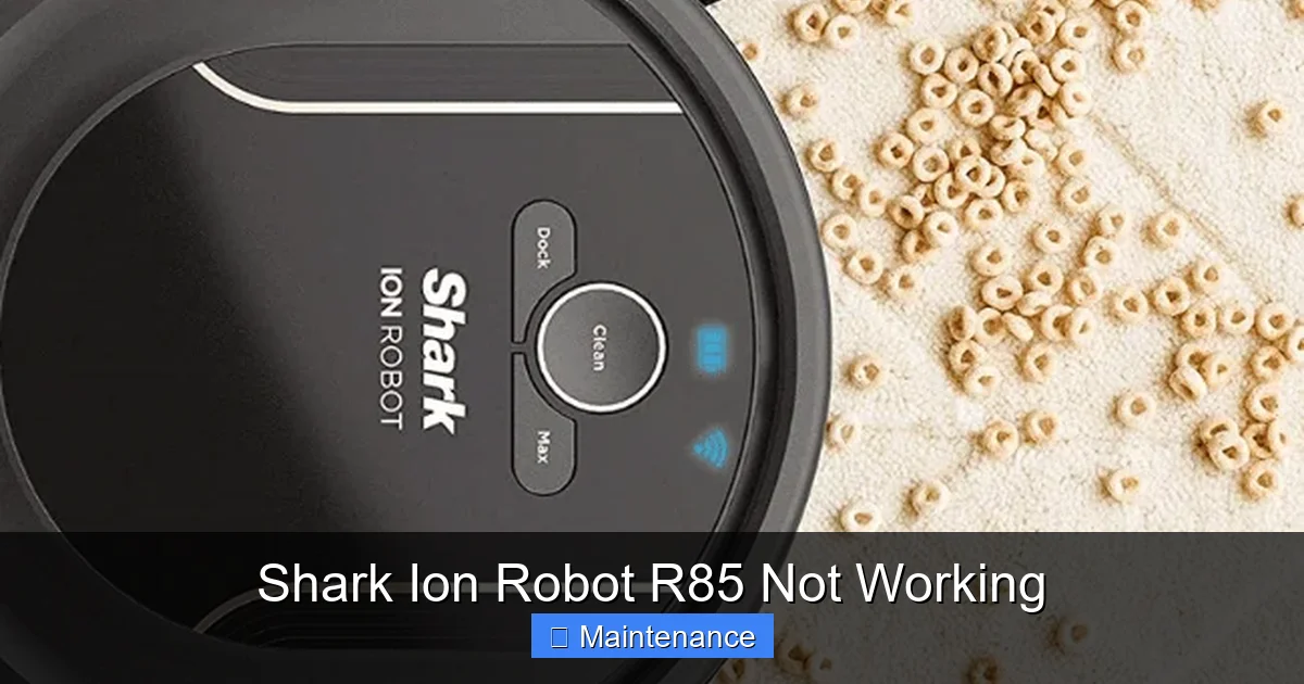Shark Ion Robot R85 Not Working