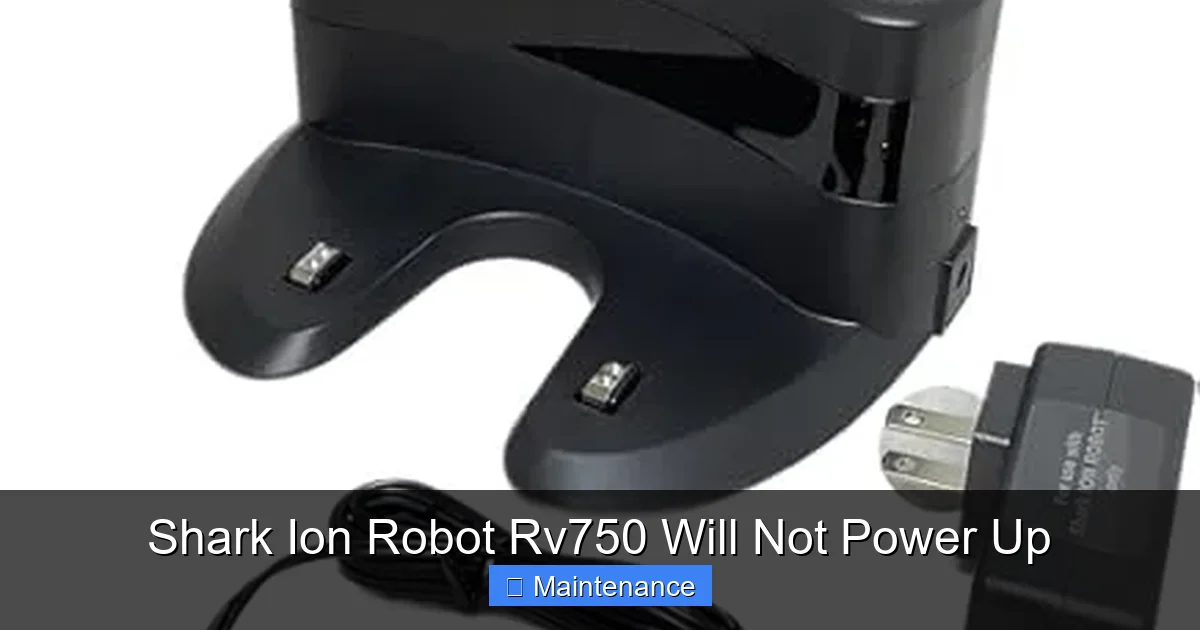 Shark Ion Robot Rv750 Will Not Power Up