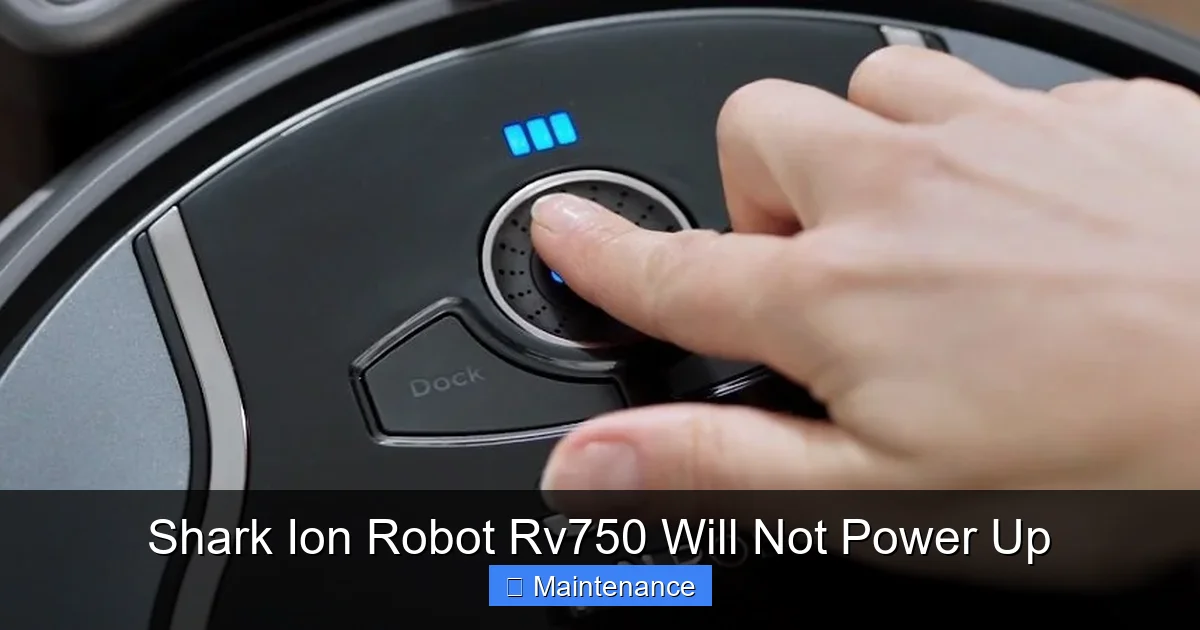 Shark Ion Robot Rv750 Will Not Power Up
