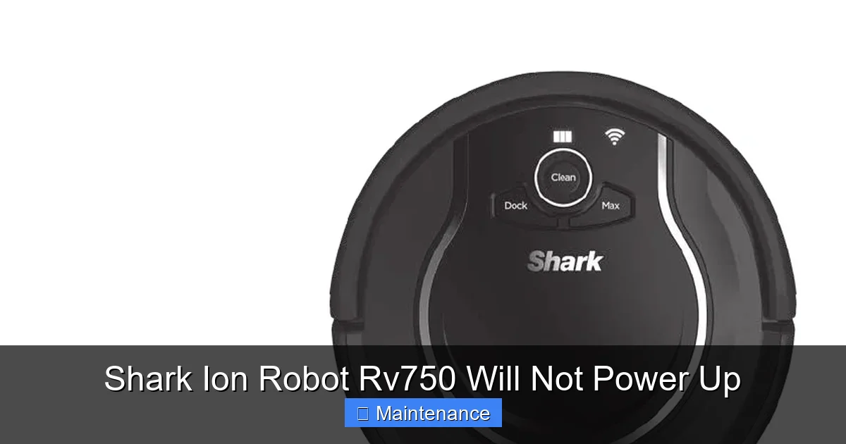 Shark Ion Robot Rv750 Will Not Power Up