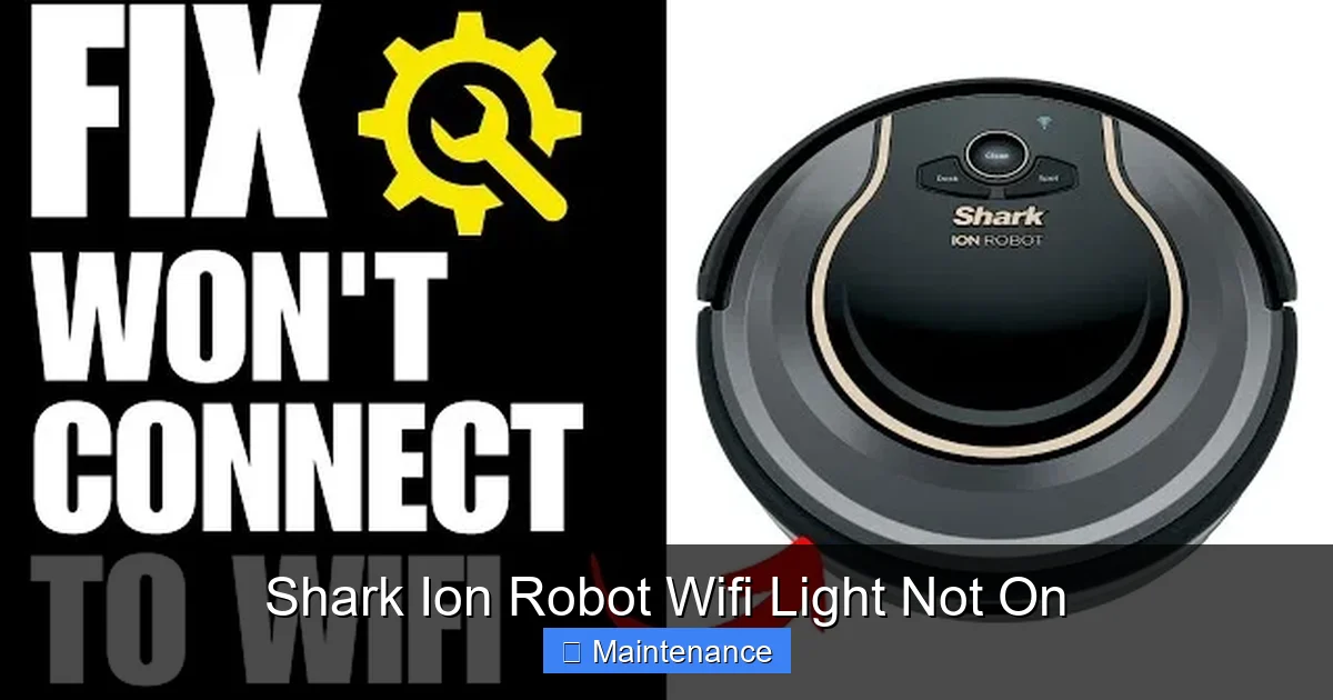 Shark Ion Robot Wifi Light Not On