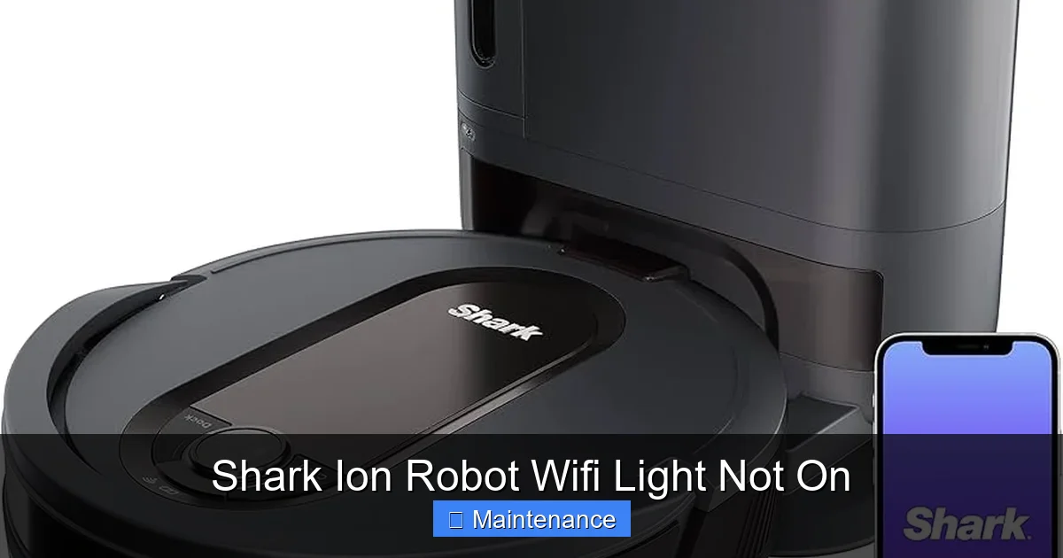 Shark Ion Robot Wifi Light Not On