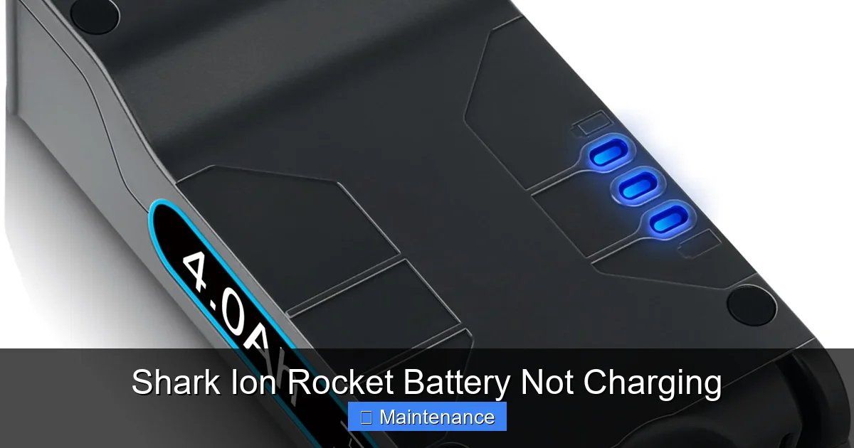 Shark Ion Rocket Battery Not Charging