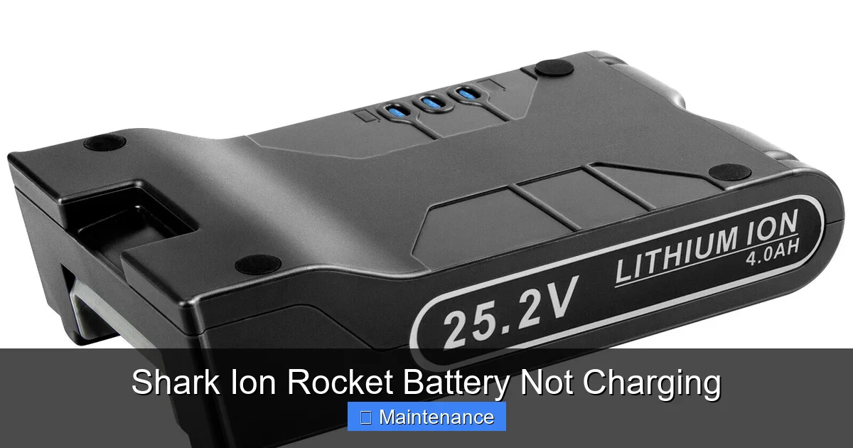 Shark Ion Rocket Battery Not Charging
