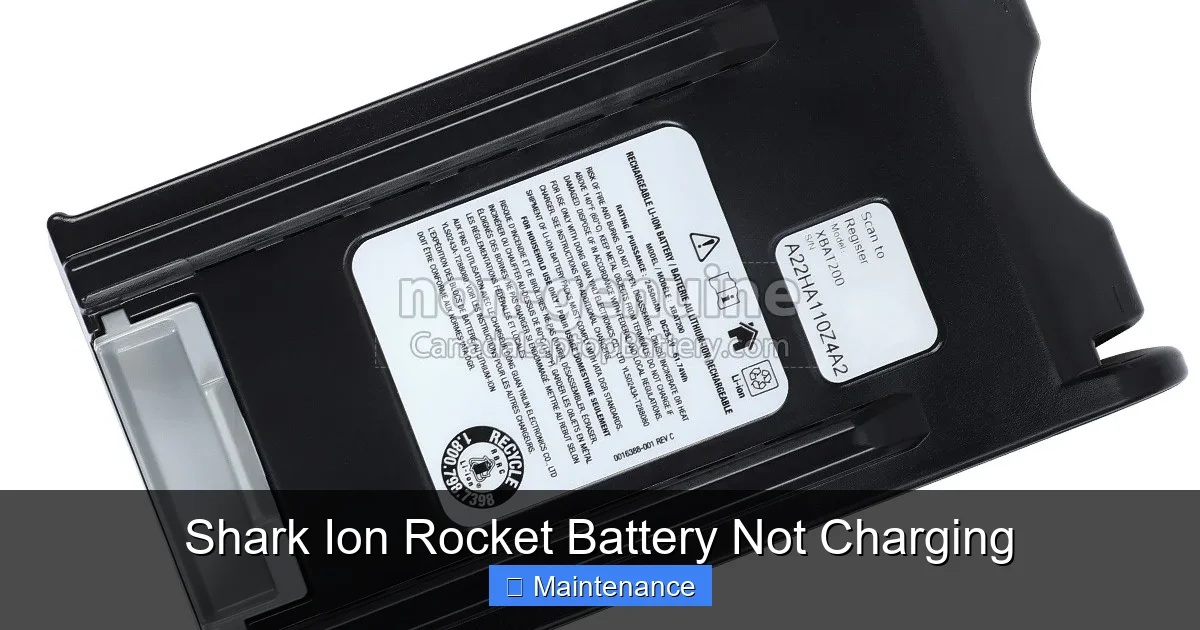 Shark Ion Rocket Battery Not Charging