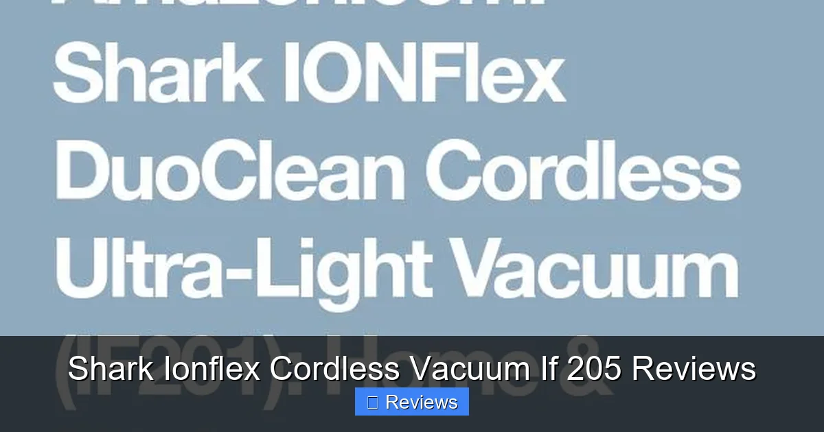 Shark Ionflex Cordless Vacuum If 205 Reviews