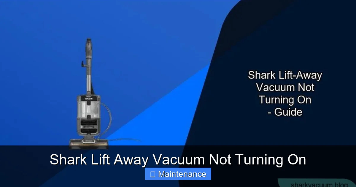 Shark Lift Away Vacuum Not Turning On