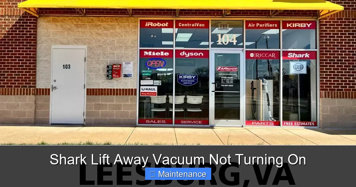Shark Lift Away Vacuum Not Turning On