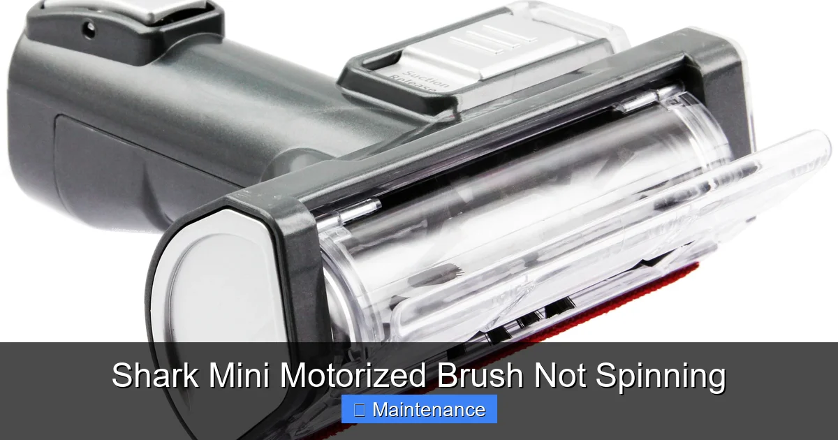 Shark Mini Motorized Brush Not Spinning