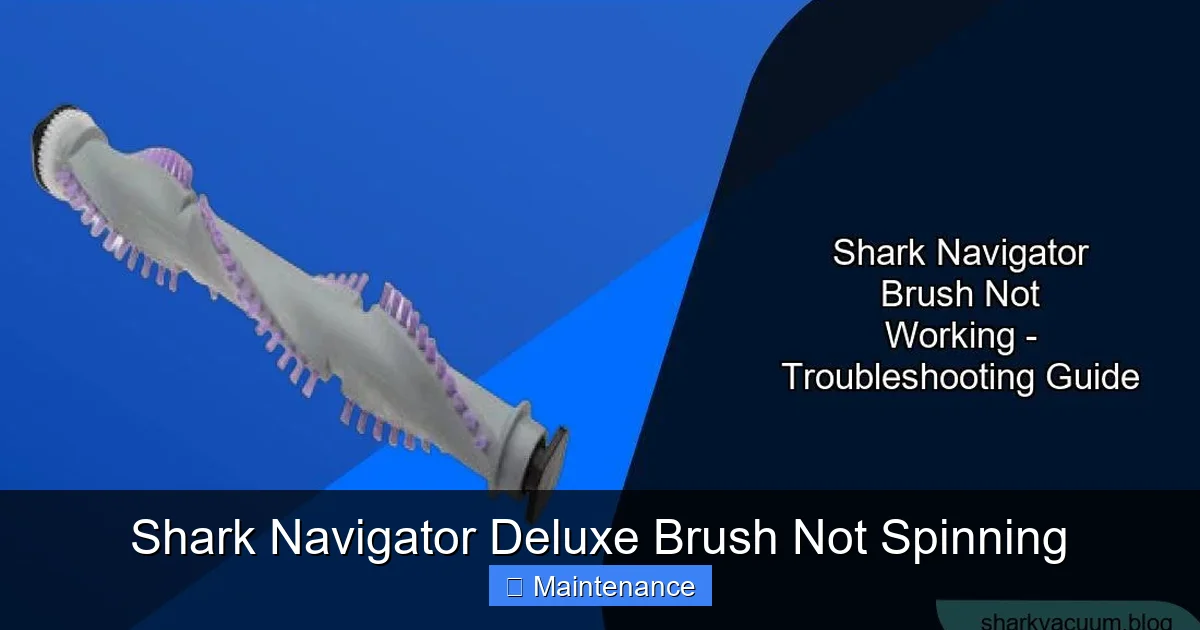 Shark Navigator Deluxe Brush Not Spinning