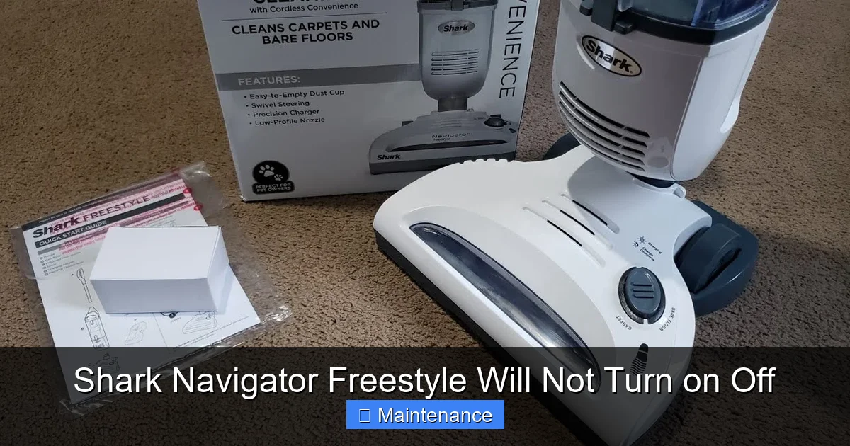 Shark Navigator Freestyle Will Not Turn on Off