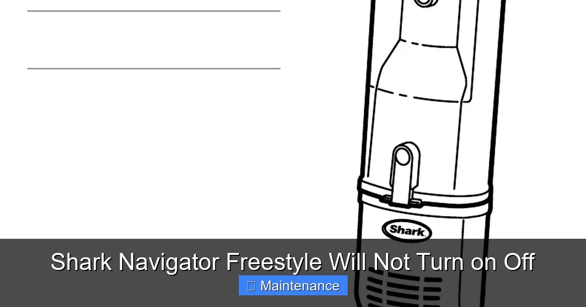 Shark Navigator Freestyle Will Not Turn on Off