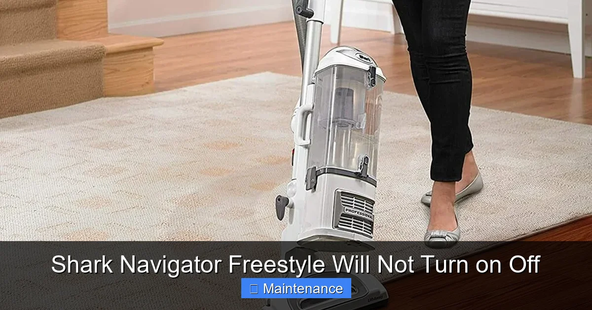 Shark Navigator Freestyle Will Not Turn on Off