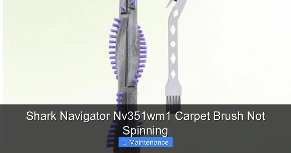 Shark Navigator Nv351wm1 Carpet Brush Not Spinning