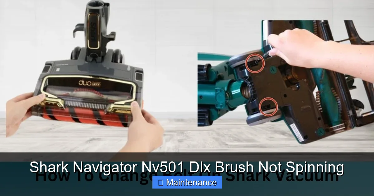 Shark Navigator Nv501 Dlx Brush Not Spinning