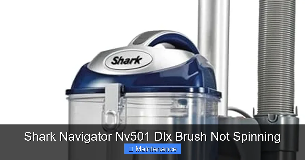 Shark Navigator Nv501 Dlx Brush Not Spinning