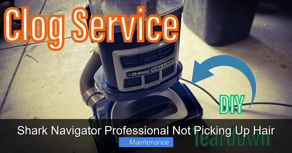 Shark Navigator Professional Not Picking Up Hair