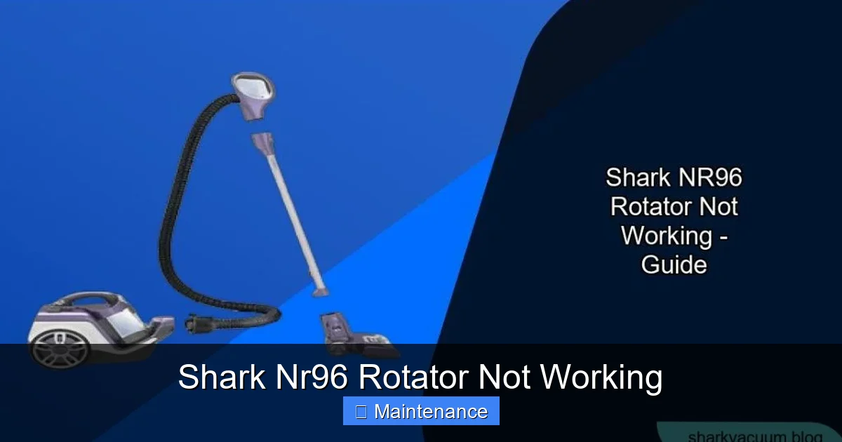 Shark Nr96 Rotator Not Working