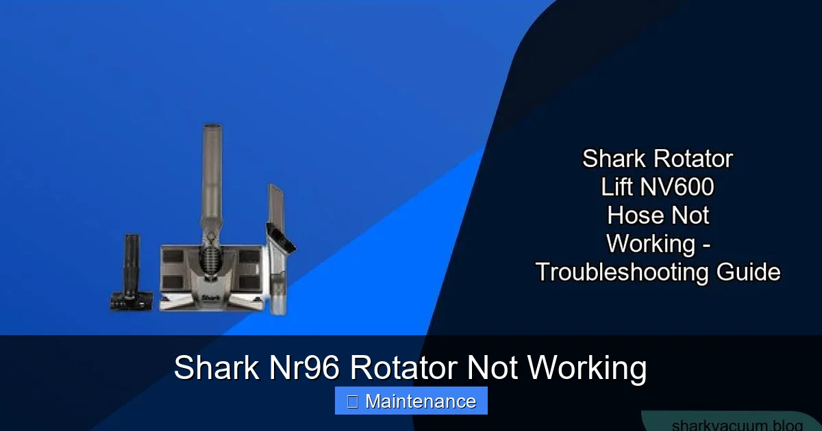 Shark Nr96 Rotator Not Working