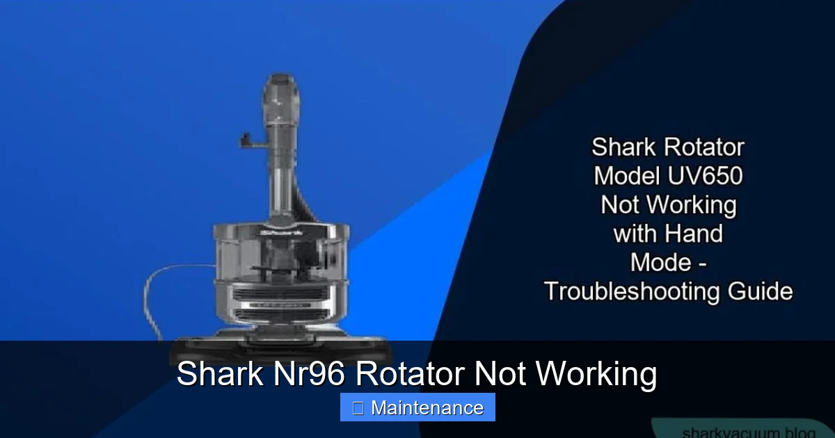 Shark Nr96 Rotator Not Working