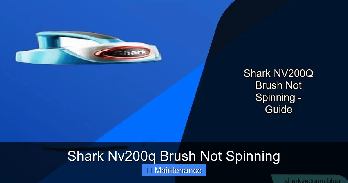 Shark Nv200q Brush Not Spinning