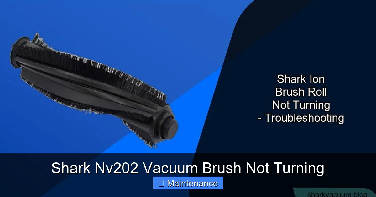 Shark Nv202 Vacuum Brush Not Turning