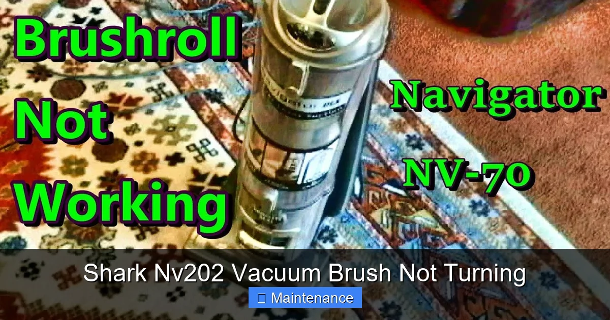 Shark Nv202 Vacuum Brush Not Turning