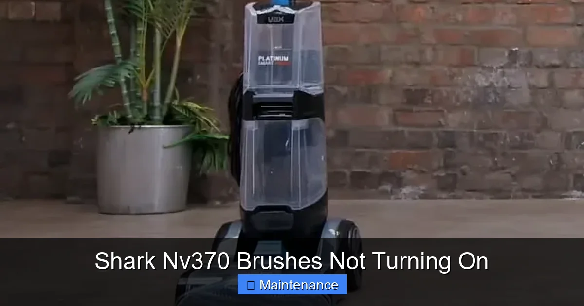 Shark Nv370 Brushes Not Turning On