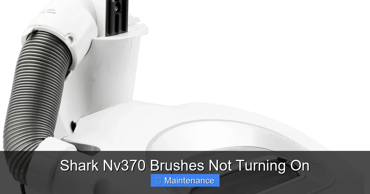 Shark Nv370 Brushes Not Turning On