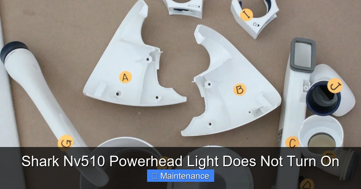 Shark Nv510 Powerhead Light Does Not Turn On