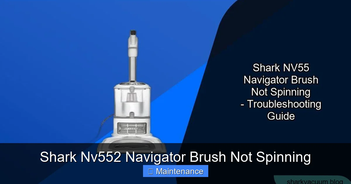 Shark Nv552 Navigator Brush Not Spinning