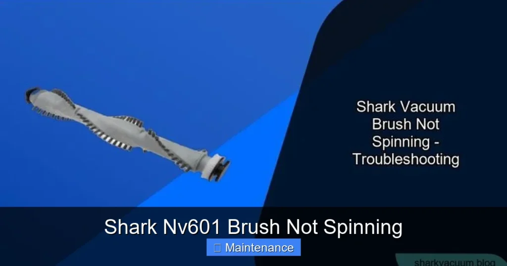 Shark Nv601 Brush Not Spinning